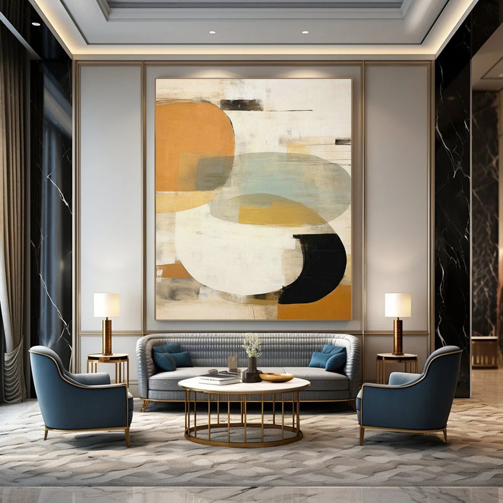 Large Custom Handmade Abstract Wall Art for Cottage Bedroom and Cottage Dining Room DLZ1632
