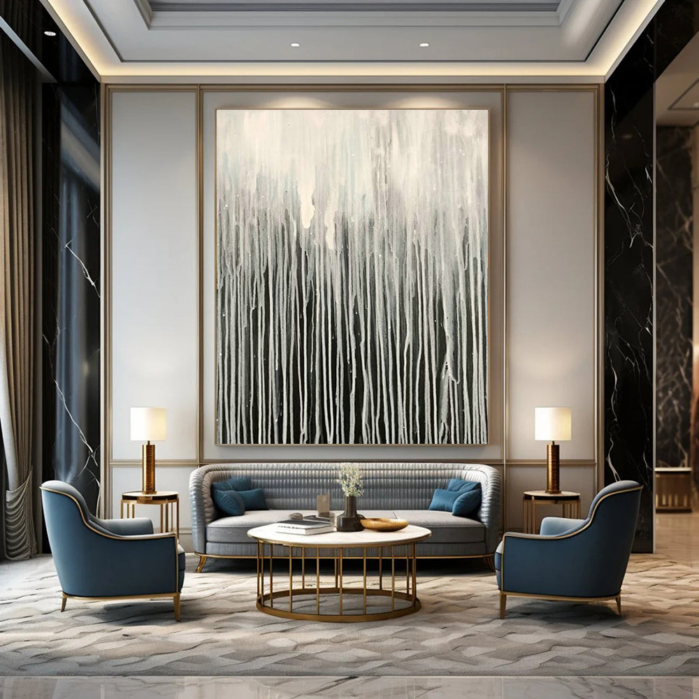 Stupendous, Self - Cleaning Custom Abstract Paintings for Living Room Ease DLZ0480