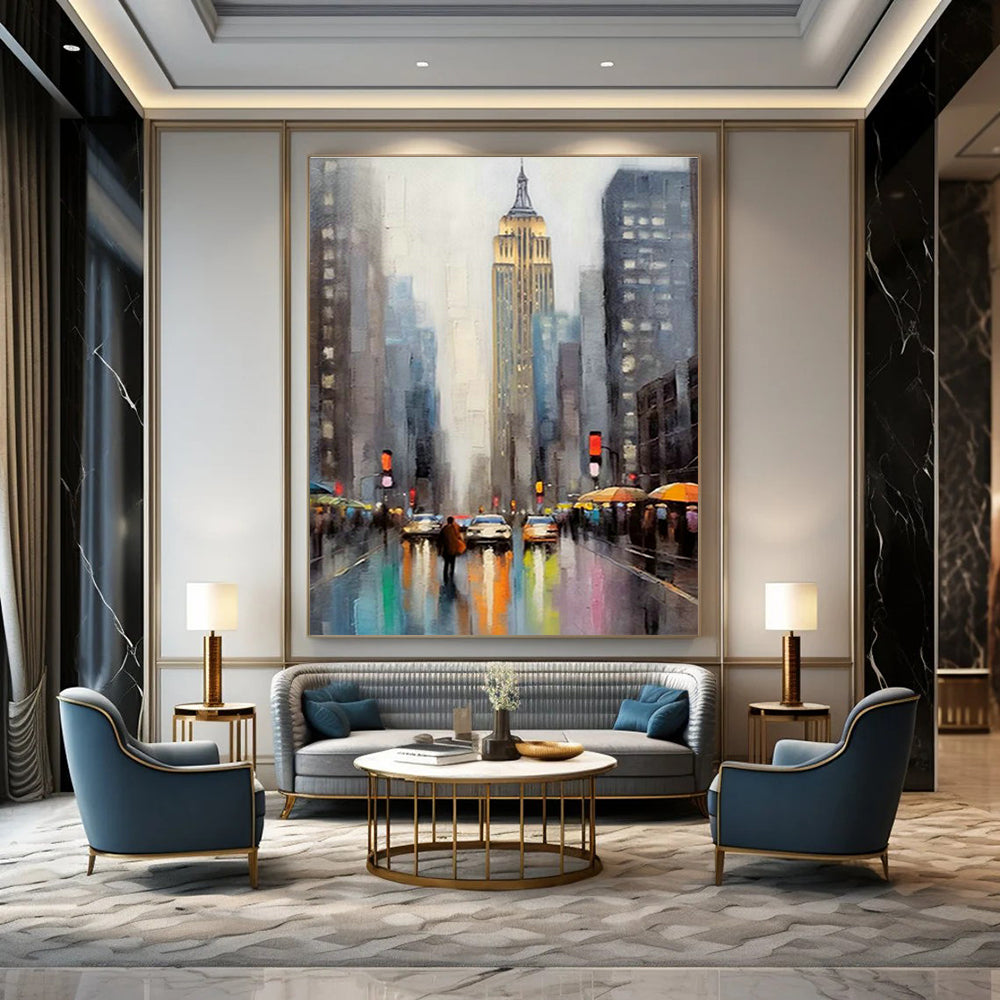 Customization of Extra - Large Hand - Painted Abstract Paintings for Entryway, Convey the Family Atmosphere DLZ0369
