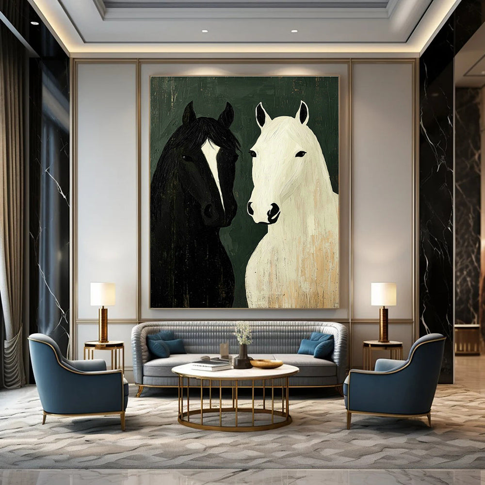 Massive Bespoke Hand-Painted Abstract Artwork for Entryway & Dining Room DLZ1010