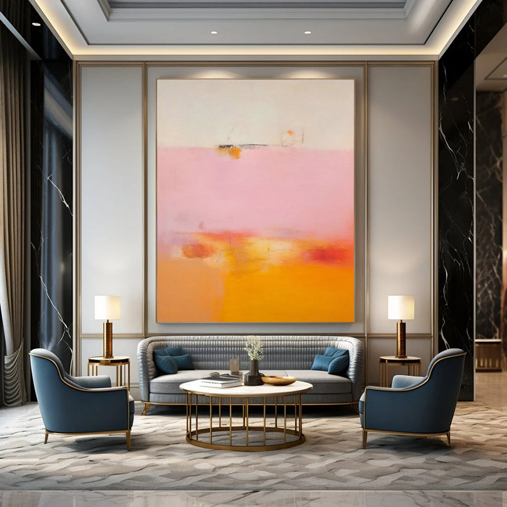 Large-Scale Bespoke Abstract Canvas for Dining Room & Entryway DLZ0999