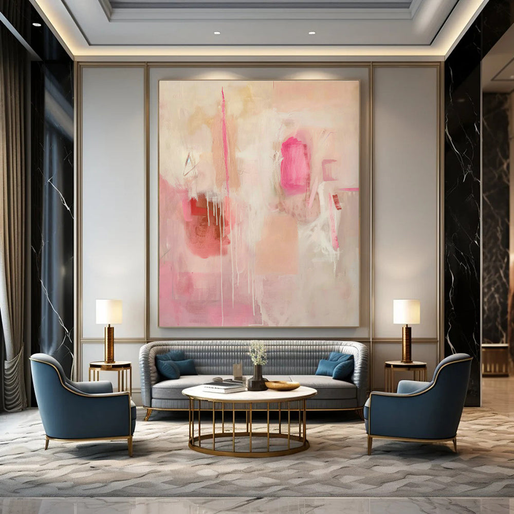 Custom - Crafted Hand - Painted Abstract Murals for Cottage Living Room Window Trim & Bedroom Door Panels DLZ0716