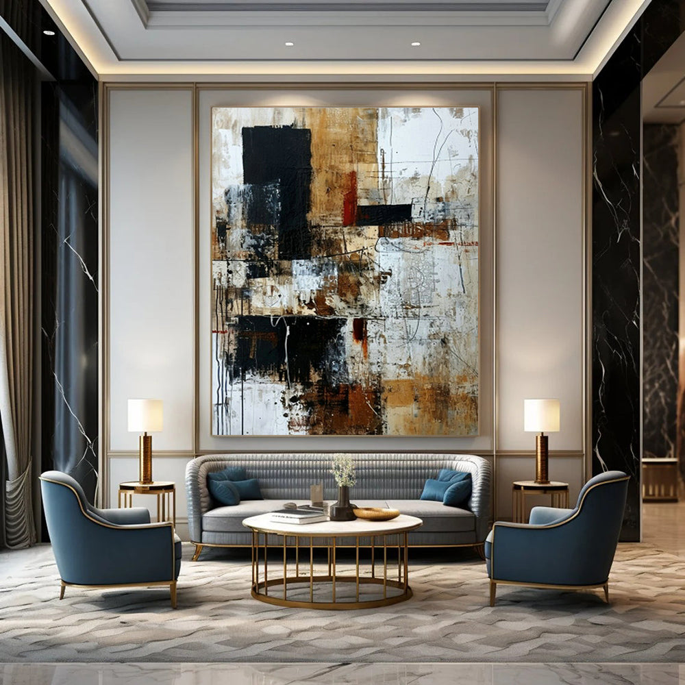 Extraordinary Handcrafted Abstract Painting for Dining Room & Hallway DLZ1337