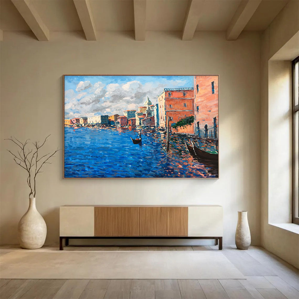 Venice Canal Scene Oil Painting THY456