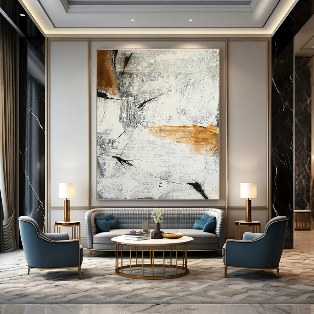 Big Custom - Formulated Hand Painted Abstract Art for Office and Hallway DLZ2157