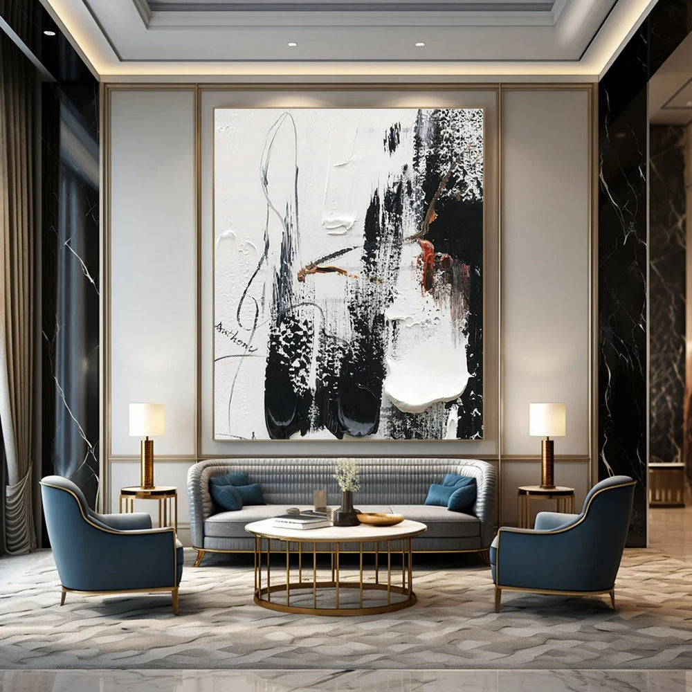 Large Custom Handmade Abstract Wall Art for Cottage Bedroom Dressing Table Wall and Living Room Bar Area DLZ1692