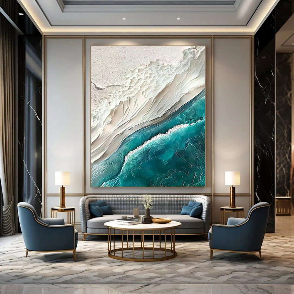Hand - Painted Oversized Abstract Wall Feature for Living Room & Bedroom DLZ1401