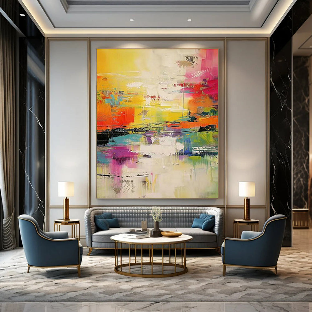 Customization of Large - sized Hand - Painted Abstract Paintings for Bedroom, Demonstrate Personalized Taste DLZ0364
