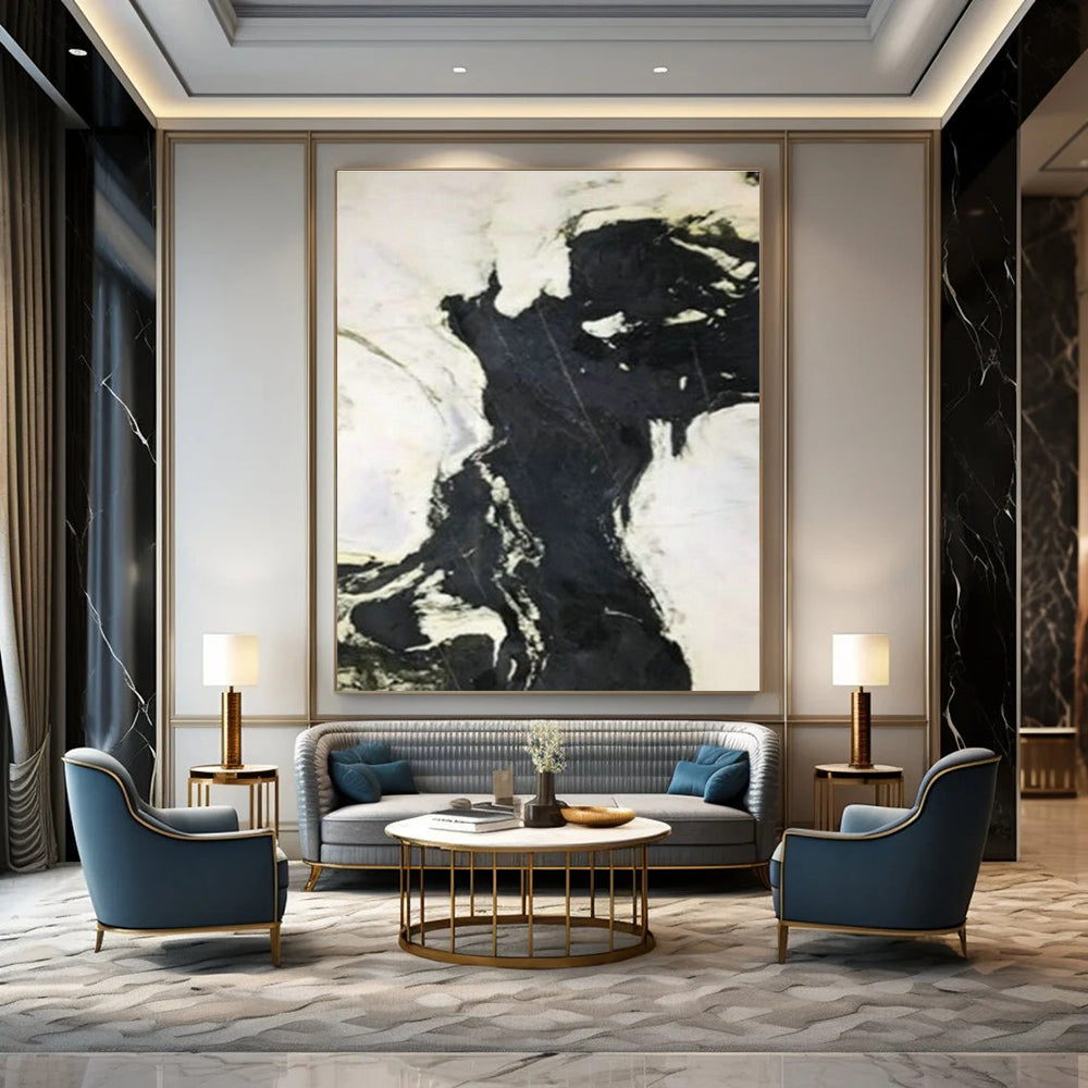 Large Custom Handmade Abstract Painting for Living Room and Cottage Entryway DLZ1612