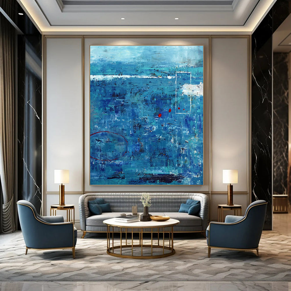 Vastly Oversized Bespoke Abstract Wall Hanging for Living Room & Hallway DLZ1107