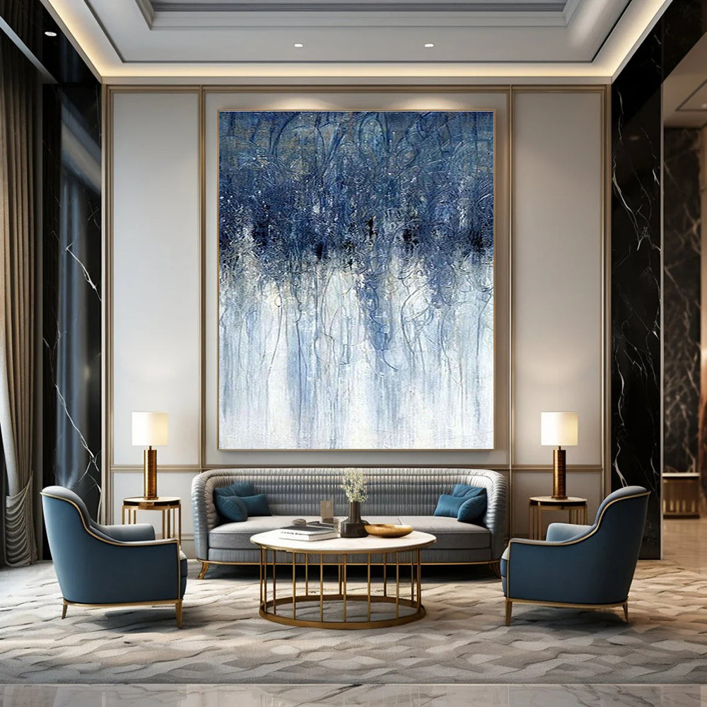 Vastly Oversized Custom-Tailored Handmade Abstract Painting for Cottage & Living Room DLZ2237