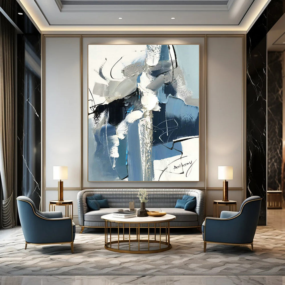 Custom Abstract Paintings for Cottage Bedroom Balconies and Office Reception Areas DLZ0782