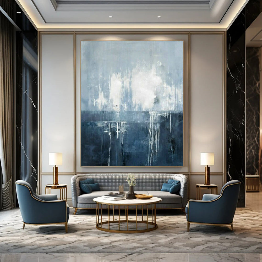 Extra - Big, Custom - Created Hand Painted Abstract Art for Entryway & Dining Room DLZ2045