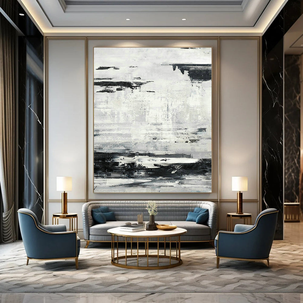 Monumental Bespoke Hand Painted Abstract Wall Decor for Living Room & Bedroom DLZ2077