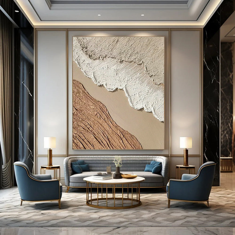 Hand - Painted Extra Large Abstract Painting for Living Room & Cottage Bedroom DLZ1137