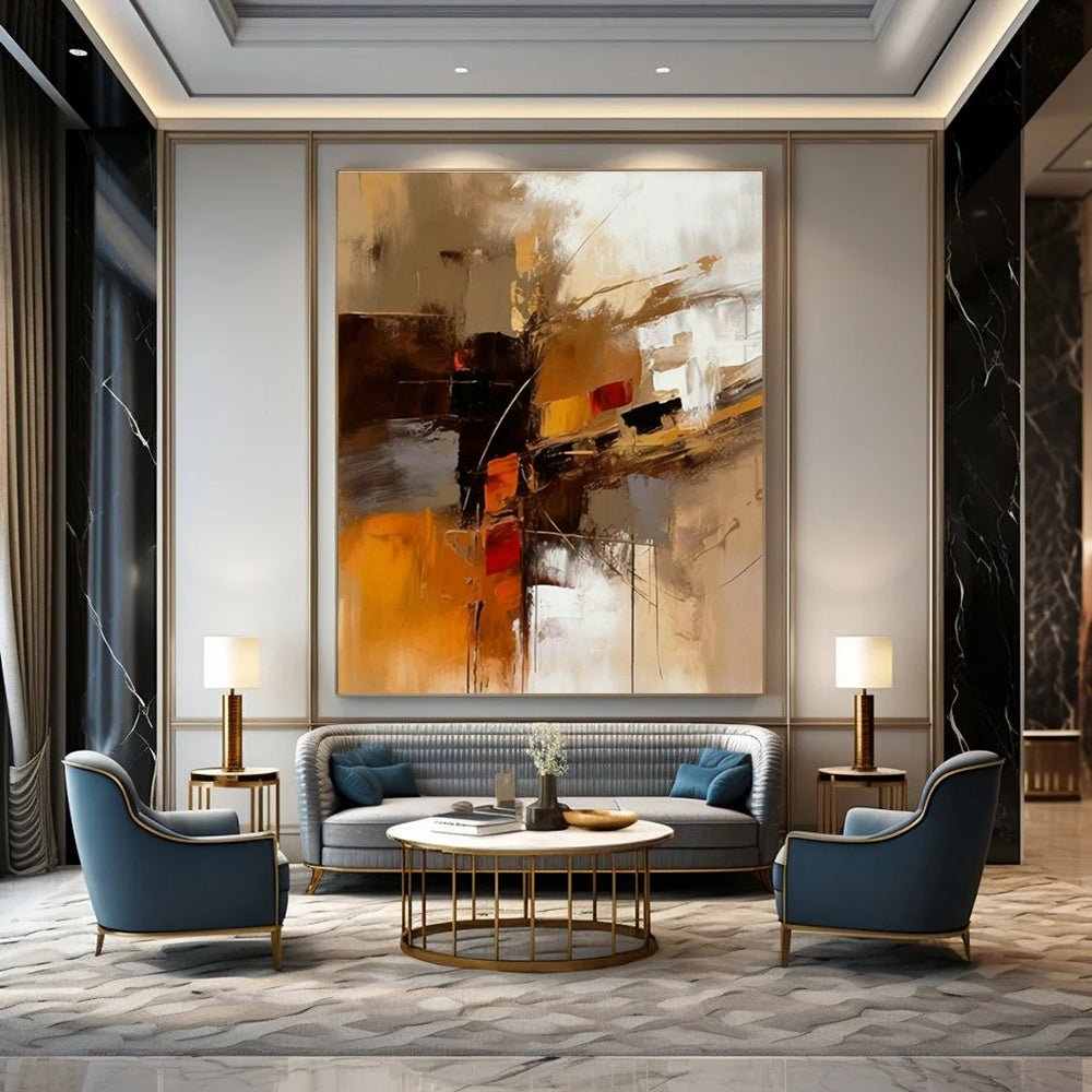 Original Hand-Painted Abstract Artwork for Living Room and Dining Room DLZ1439