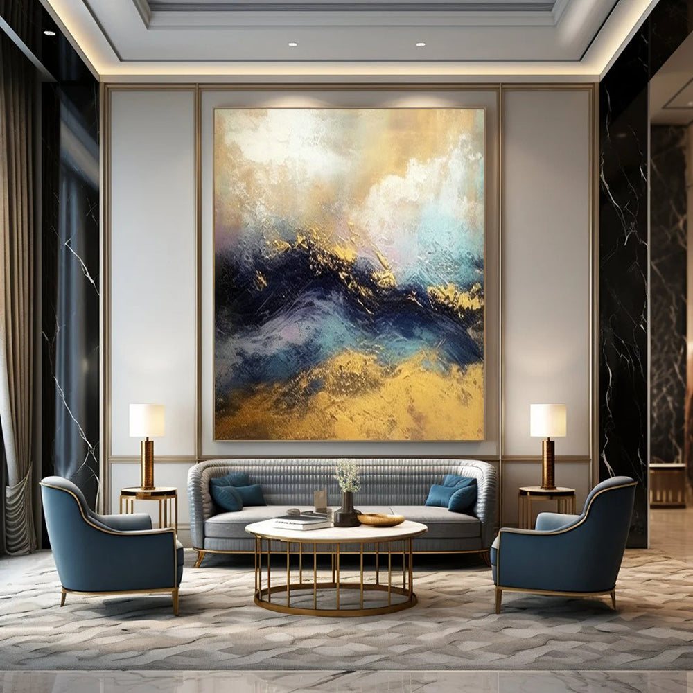 Tremendous - Depth Custom Hand - Painted Abstracts for Dining Room Celebration DLZ0447