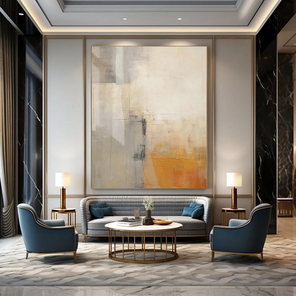 Large Customizable Handmade Abstract Painting for Living Room Bookshelf and Bedroom Reading Nook Wall DLZ1959