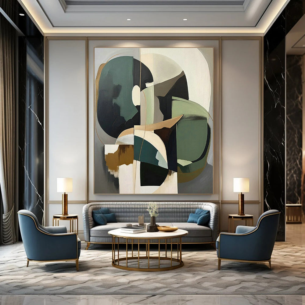 Handmade Abstract Wall Art for Bedroom and Cottage Living Room DLZ1619