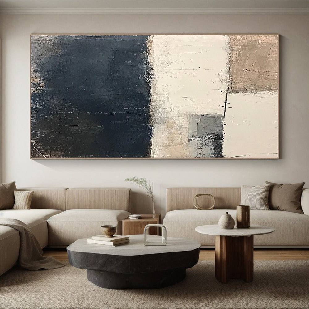 Neutral Tones Abstract Painting with Textured Layers GER530