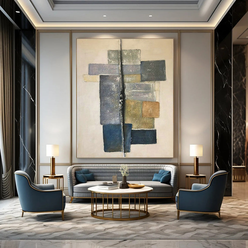 Original Handmade Abstract Canvas for Bedroom and Cottage Hallway DLZ1605