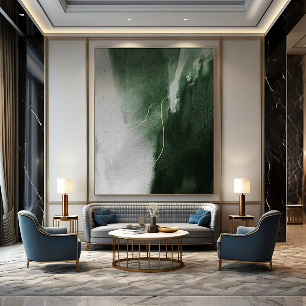 Custom Hand-Painted Abstract Canvas for Bedroom and Hallway DLZ1494