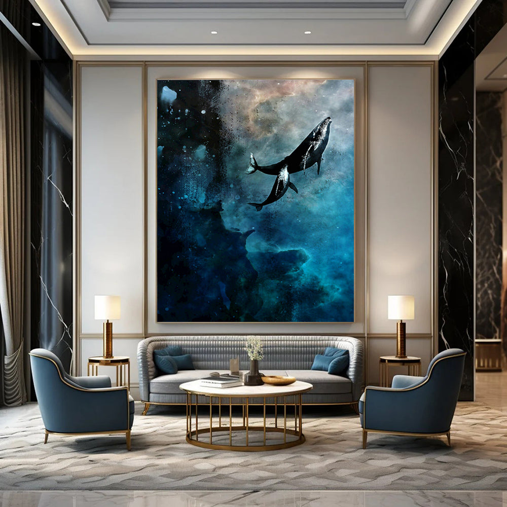 Hand - Painted Custom Abstract Murals for Hallway Archway Cornice Molding & Entryway Mailbox Door Hinges DLZ0940