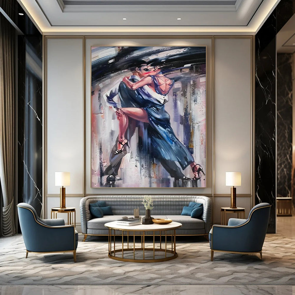 Custom Hand-Painted Abstract Canvas Art for Office & Cottage Bedroom DLZ2332