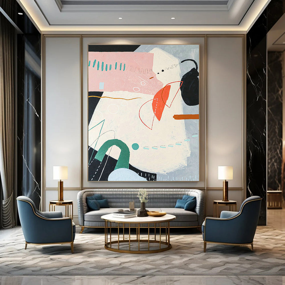 Colossal - Dimensioned Personalized Abstract Mural for Bedroom & Dining Room DLZ1100