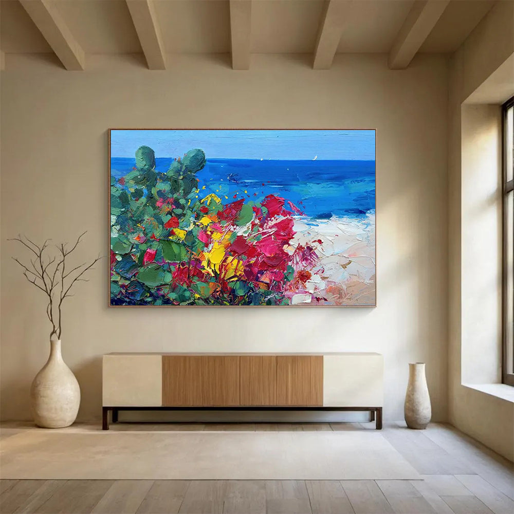 Coastal Blossoms Abstract Painting THY433