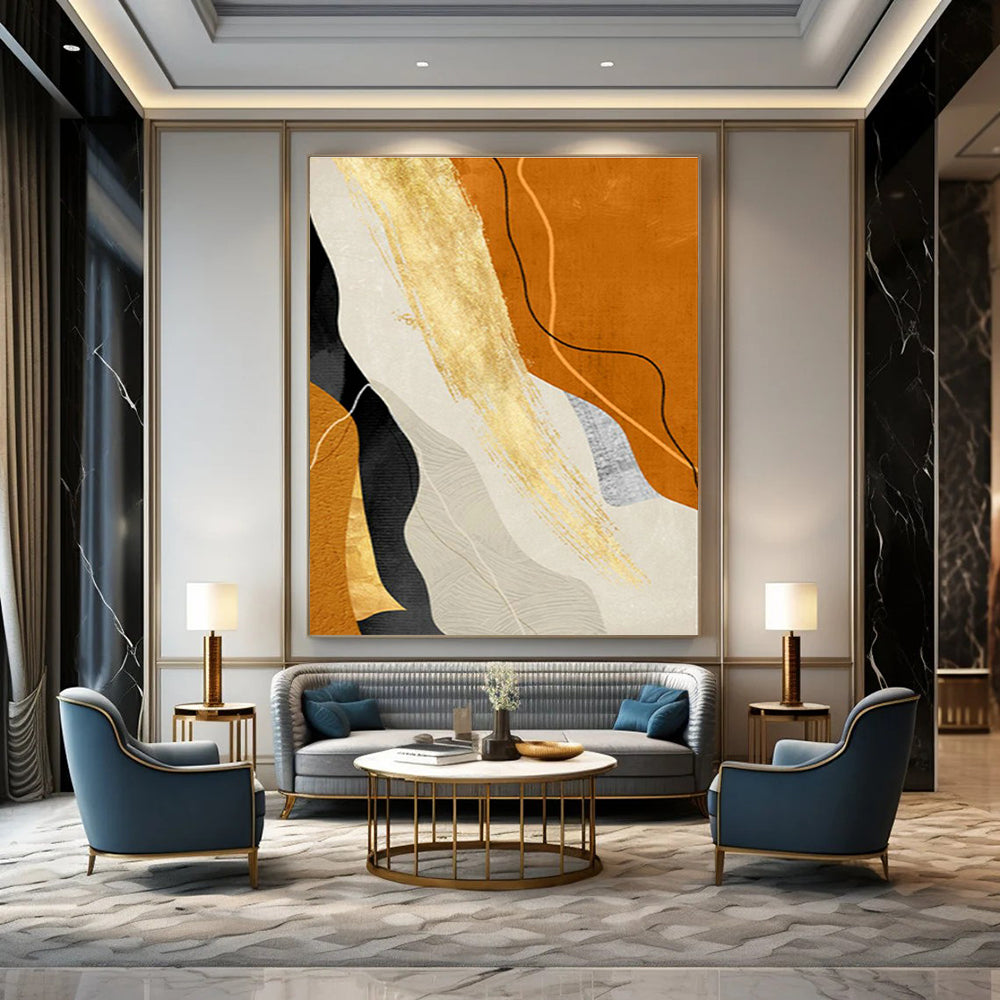Vast Custom - Sized Hand Painted Abstract Painting for Cottages & Office DLZ2217