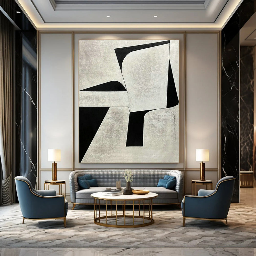 Hand - Crafted Oversized Abstract Canvas for Bedroom & Cottage Dining Room DLZ1135