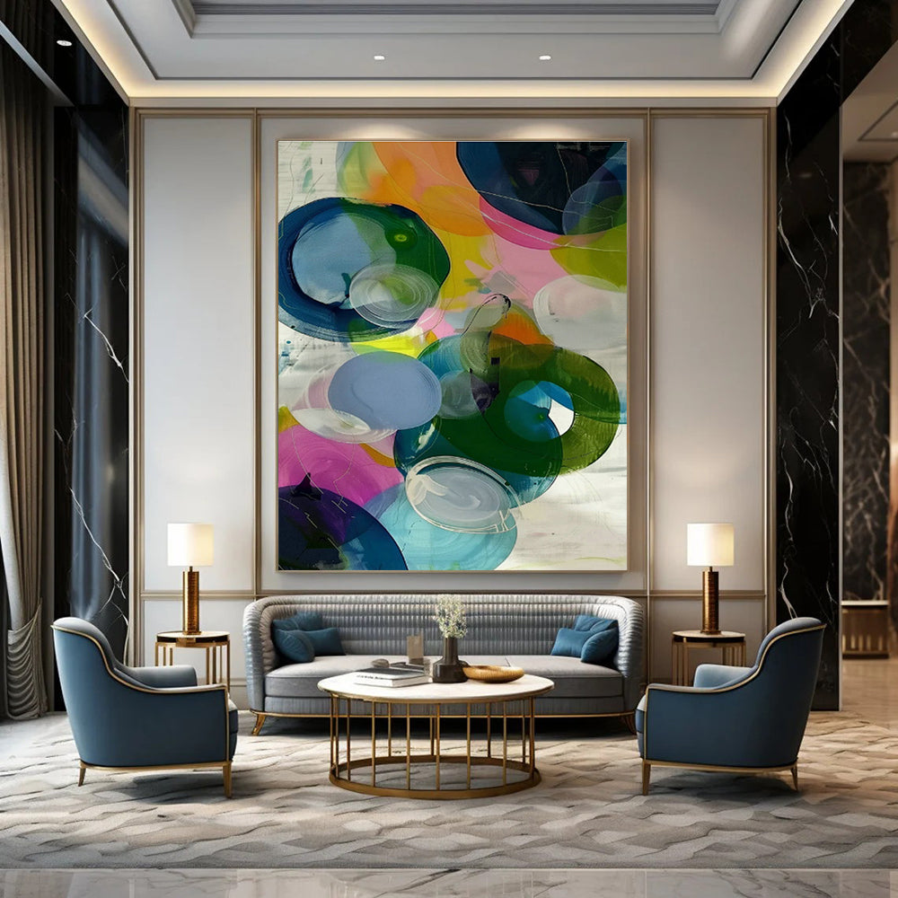 Bespoke Large-Scale Abstract Painting for Office & Hallway DLZ1006