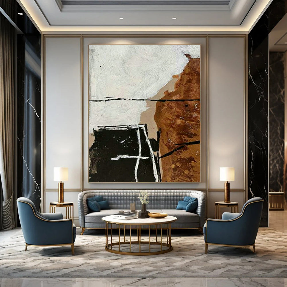 Big Hand Painted Abstract Wall Decor for Living Room & Office DLZ2030