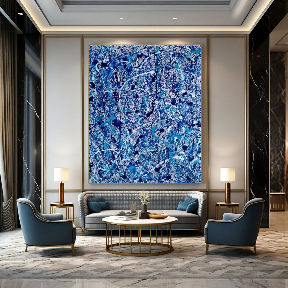 Handmade Abstract Art for Cottage Office Printer Ink Cartridge Storage Wall & Hallway Pet Food Container Niche DLZ1773