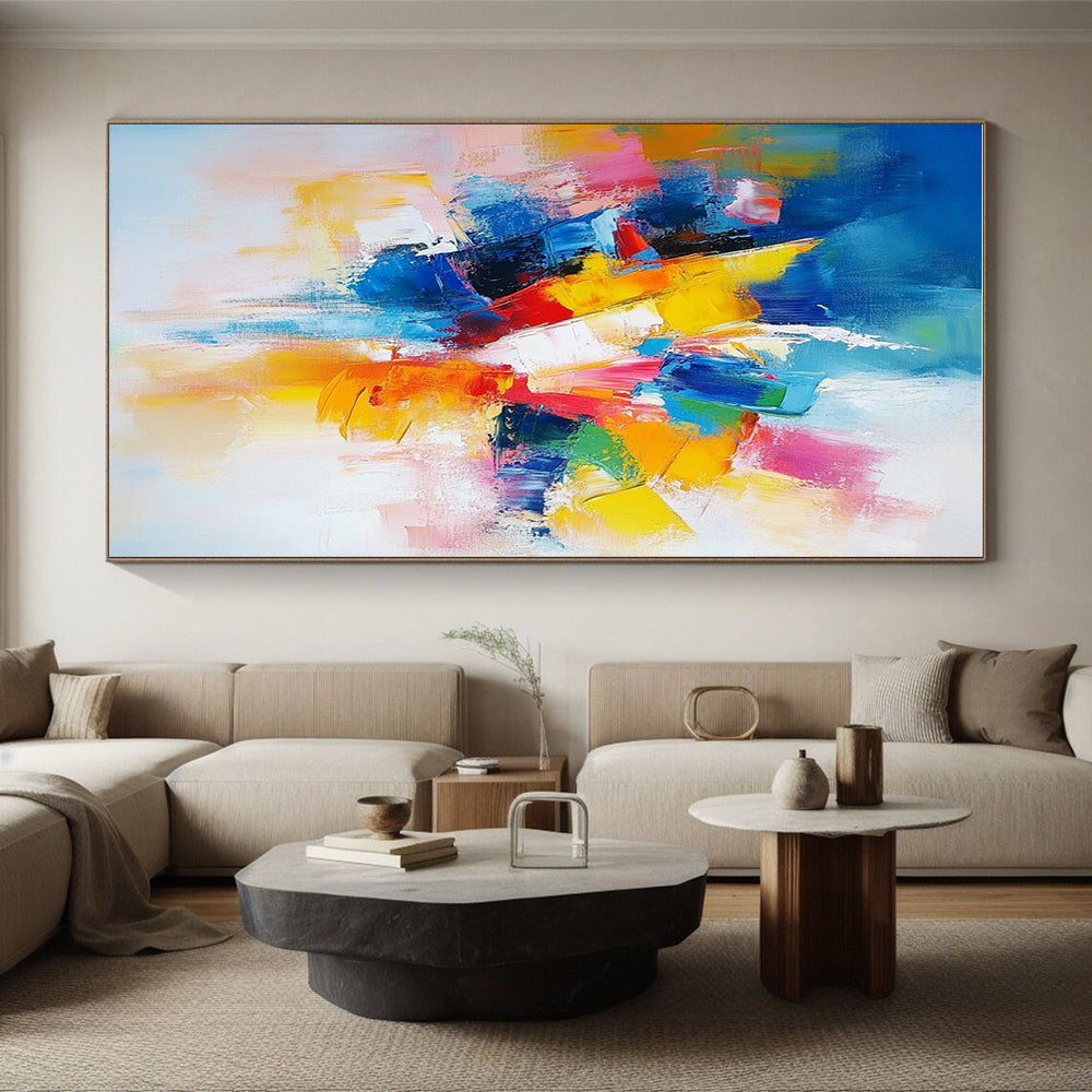 Vibrant Color Block Abstract Painting GER576