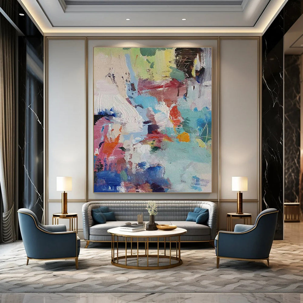 Large Handmade Abstract Painting for Dining Room & Office DLZ2279