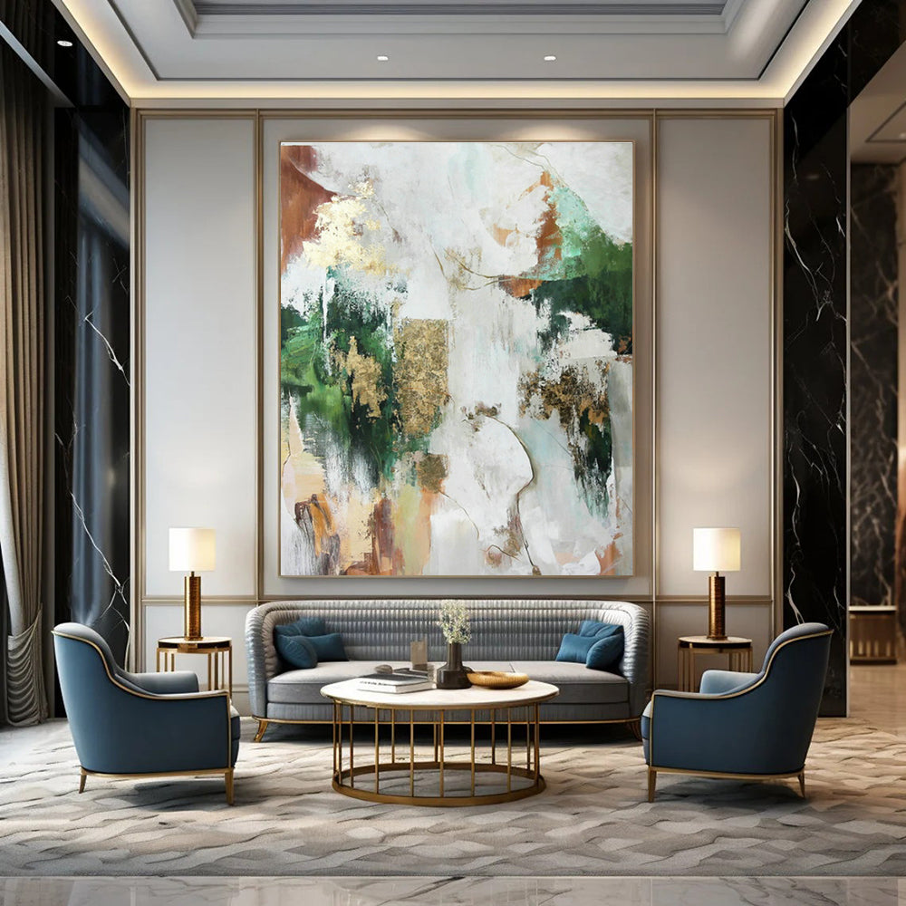 Oversized Personalized Hand-Painted Abstract Artwork for Hallway & Living Room DLZ1018