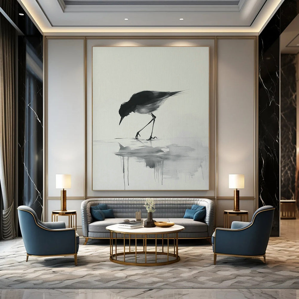 Original Hand-Painted Abstract Painting for Living Room and Office DLZ1830