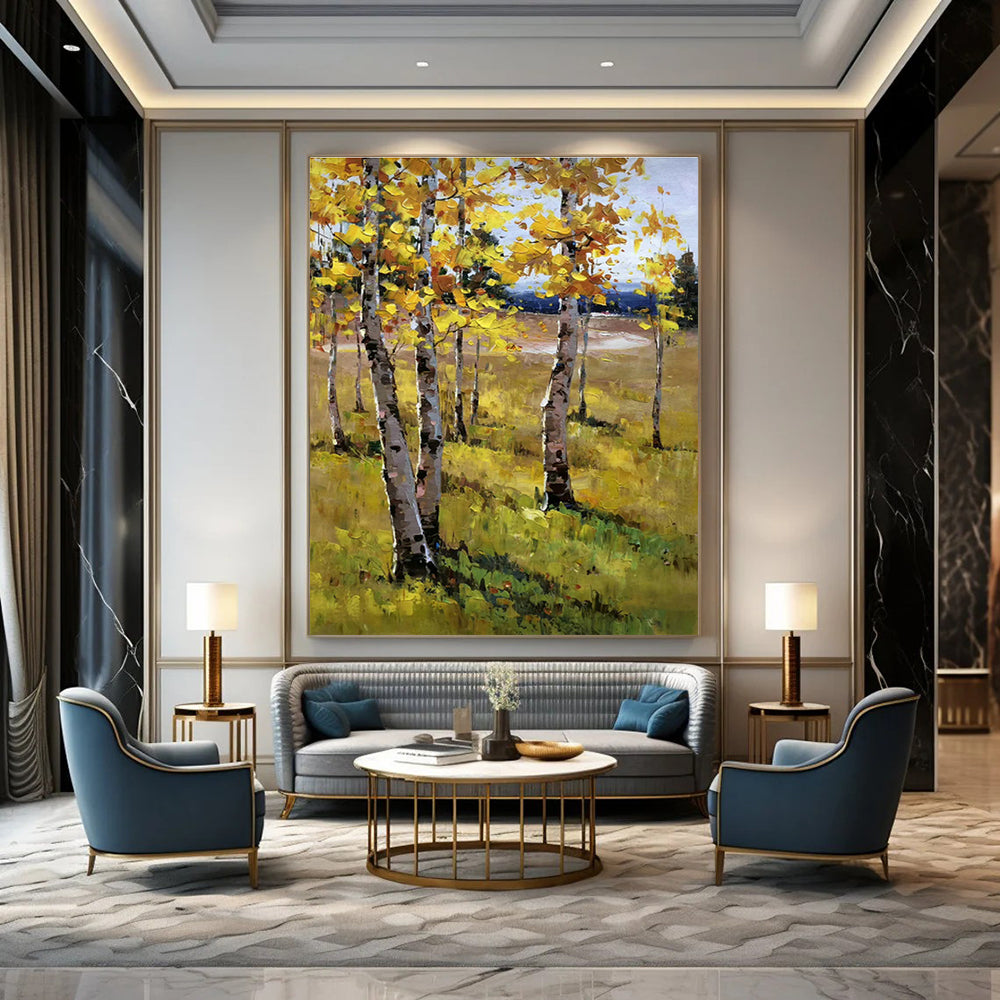 Oversized Handmade Abstract Art for Cottage Living Room & Bedroom DLZ1291