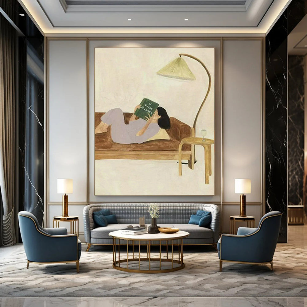 Hand - Painted Abstract Canvases for Cottage Dining Room Hutch Glass Shelf Edges & Hallway Coat Closet Rods DLZ0910