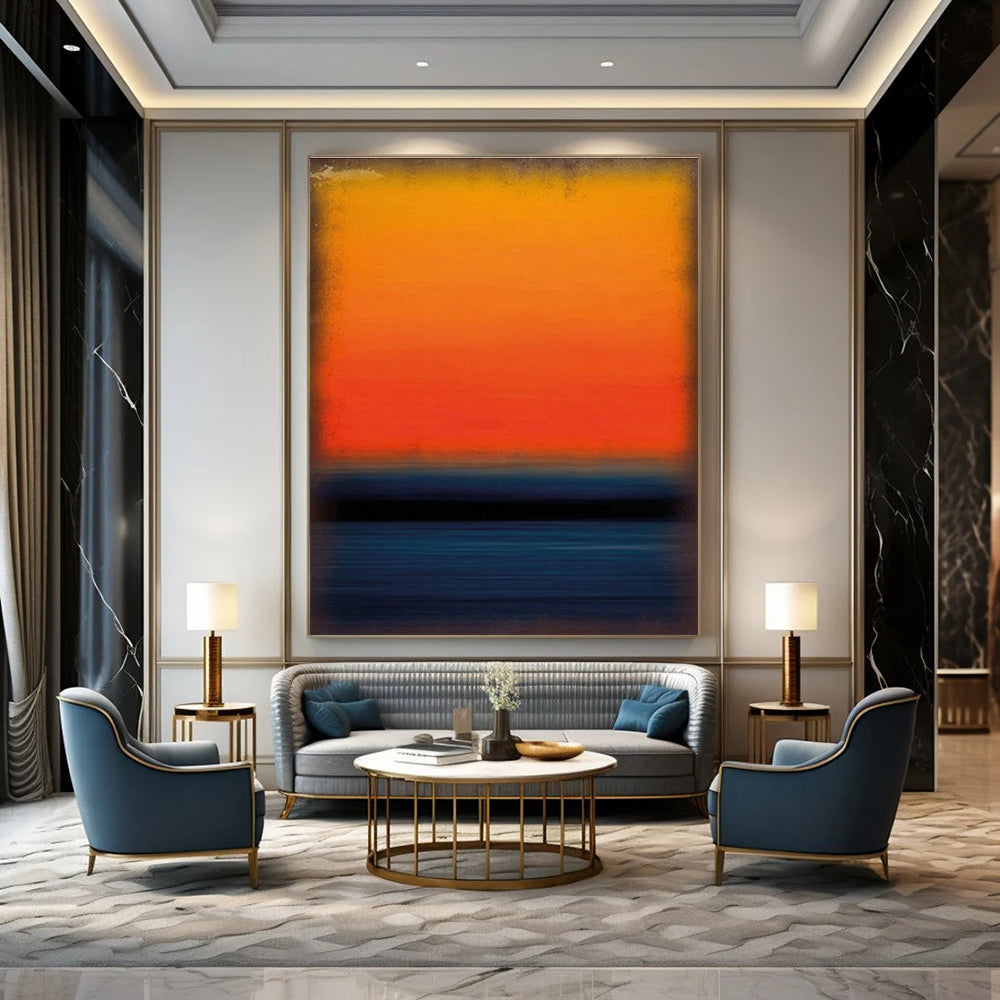 Hand-Painted Abstract Wall Decor for Cottage Office & Living Room DLZ2301