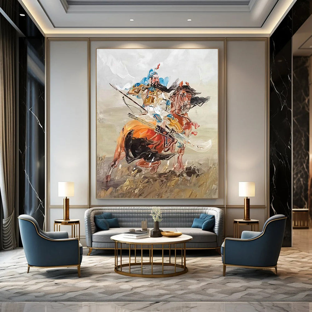 Hand-Painted Abstract Painting for Cottage Office & Hallway DLZ2290