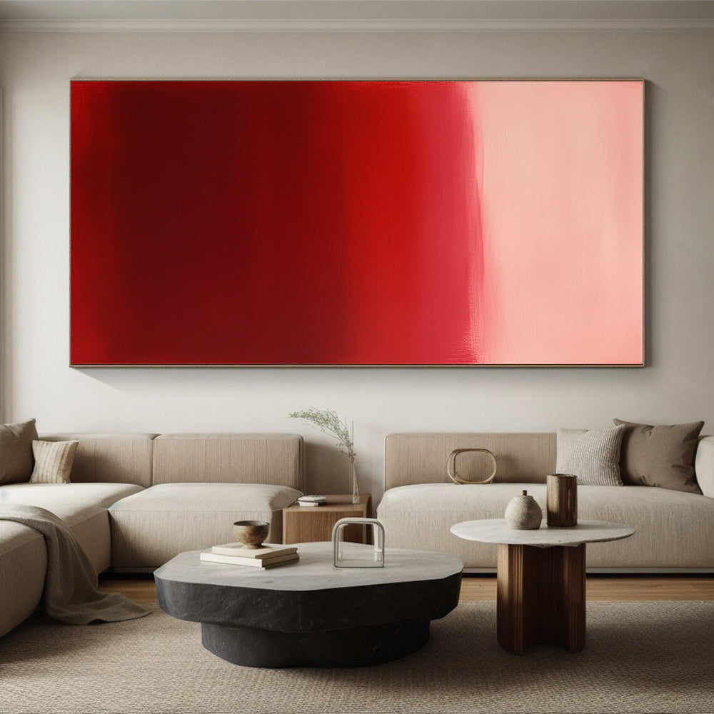 Red Gradient Abstract Painting with Smooth Transitions GER167