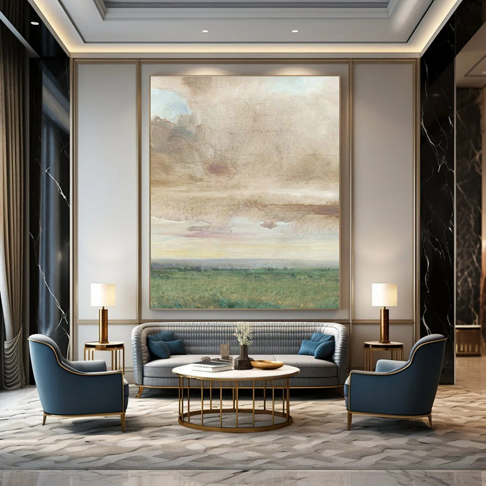 Large - Scale Hand - Painted Abstracts for Office Break Room Vending Machine Screens & Dining Room Buffet Table Leg Braces DLZ0927