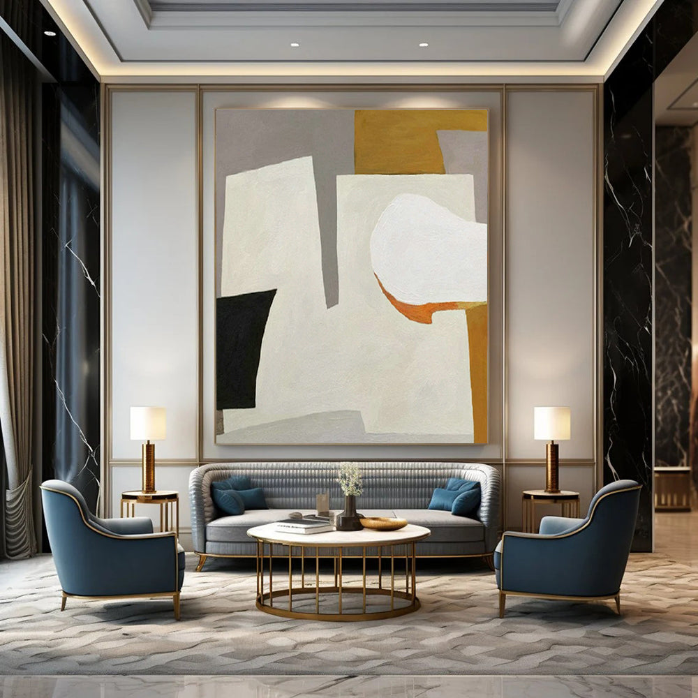 Original Hand-Painted Abstract Painting for Living Room and Cottage Hallway DLZ1500