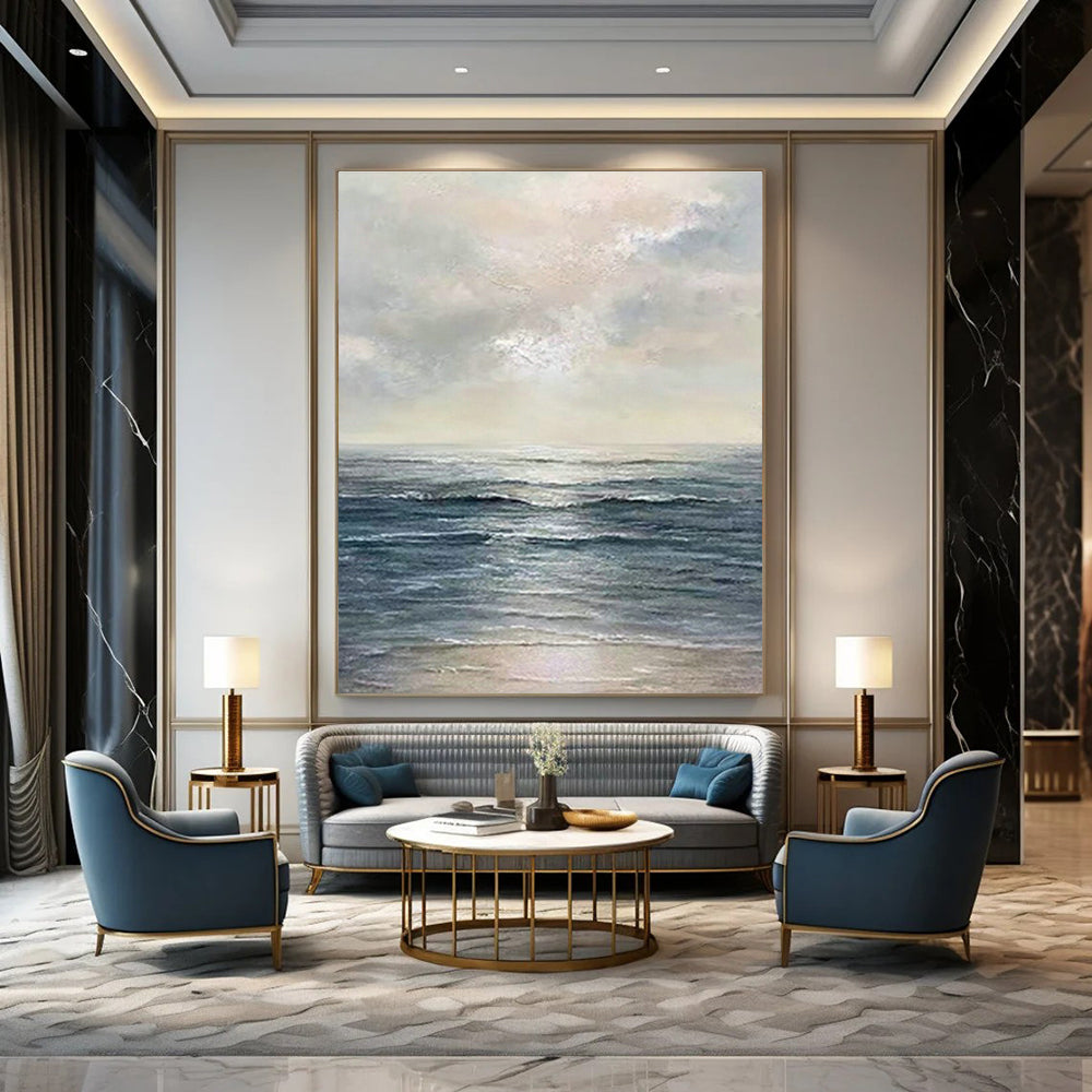 Custom Abstract Paintings for Cottage Office Meeting Nooks & Bedroom Reading Alcoves DLZ0870