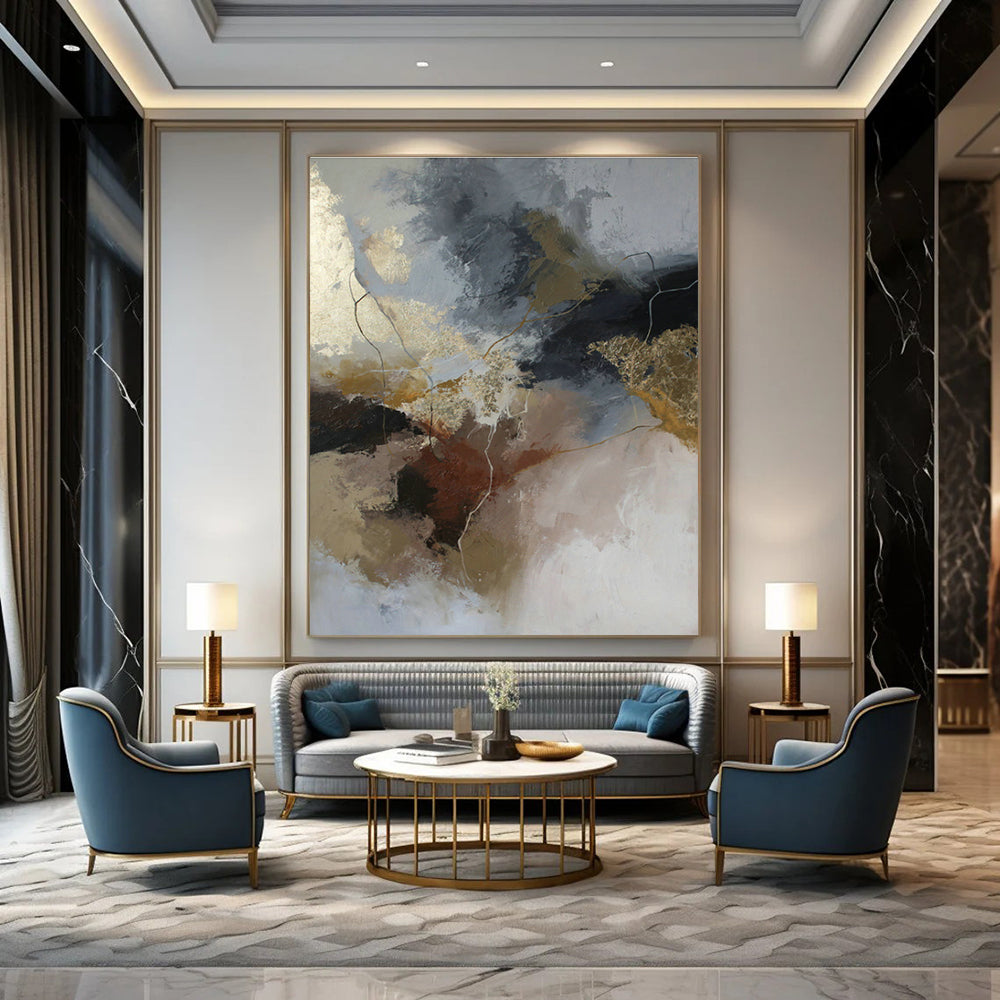 Oversized Bespoke Abstract Mural for Living Room & Hallway DLZ1024