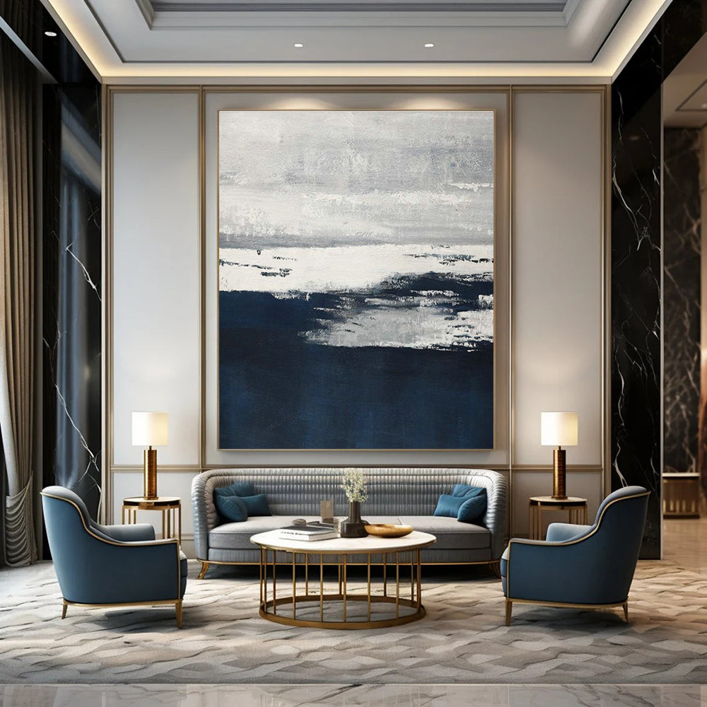 Colossal Proportion Custom-Fit Hand Painted Abstract Art for Office & Entryway DLZ2240