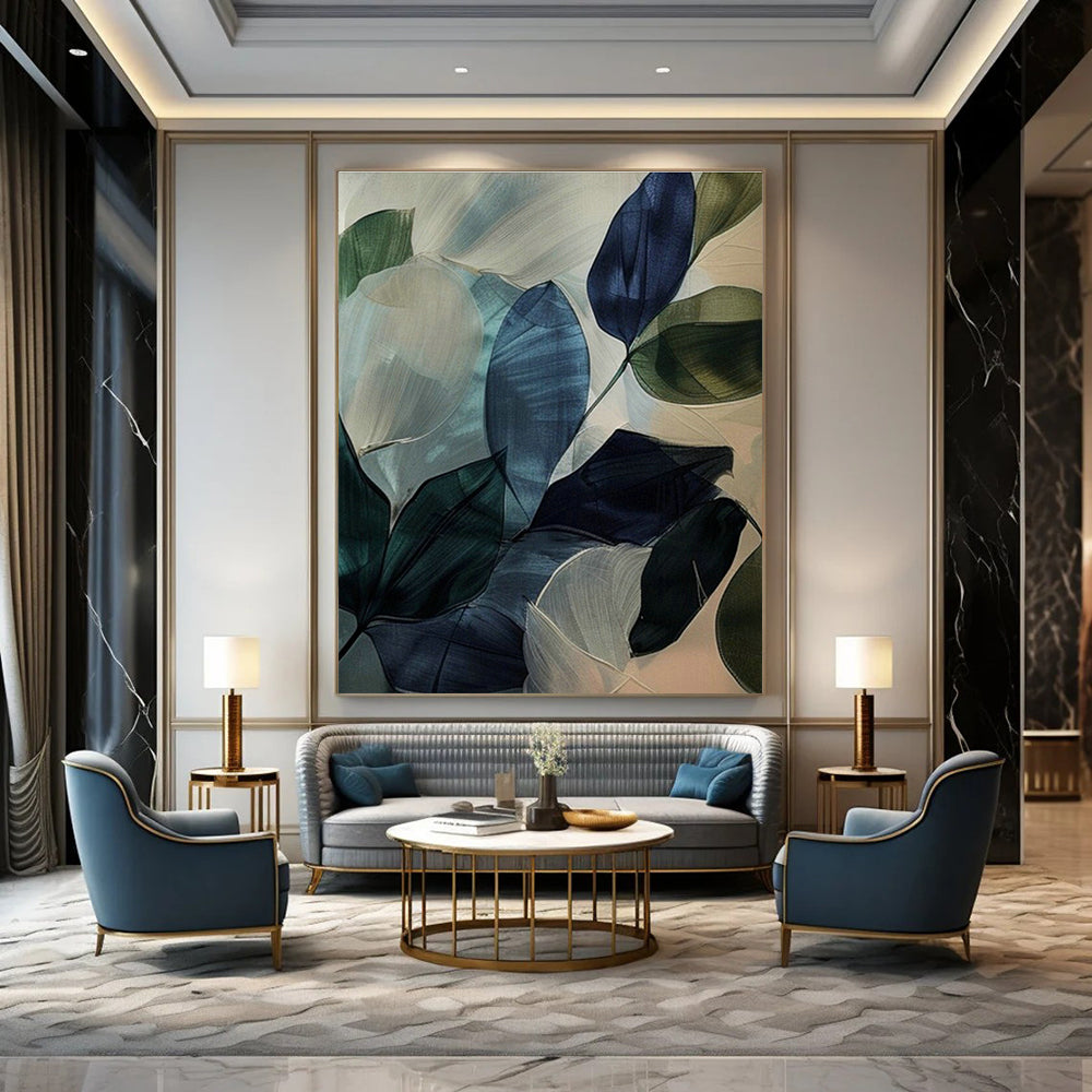 Large-Scale Custom Hand-Painted Abstract Artwork for Office & Hallway DLZ0979